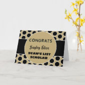 Kijk! DEAN'S LIST Scholar-congratkaart Kaart (Gele Bloem)