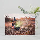 Kijk door een Halloween-foto Foliekaart Folie Feestdagenkaart (Staand Voorkant)