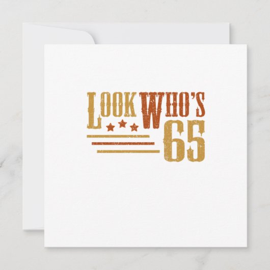 Kijk eens aan wiens 65-jarige grappige 65e verjaar kaart (Voorkant)