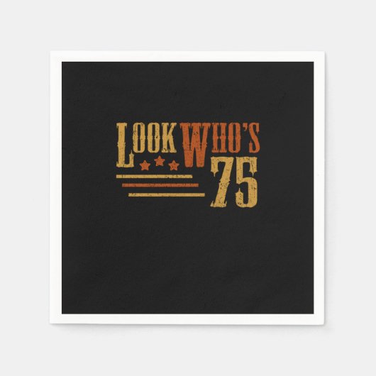 Kijk eens aan wiens 75-jarige grappige 75e verjaar servet (Voorkant)
