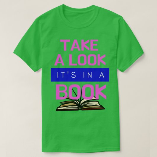 Kijk eens in een boek1 t-shirt (Design voorkant)