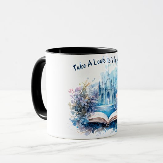 Kijk eens in een boek mok (Voorkant links)