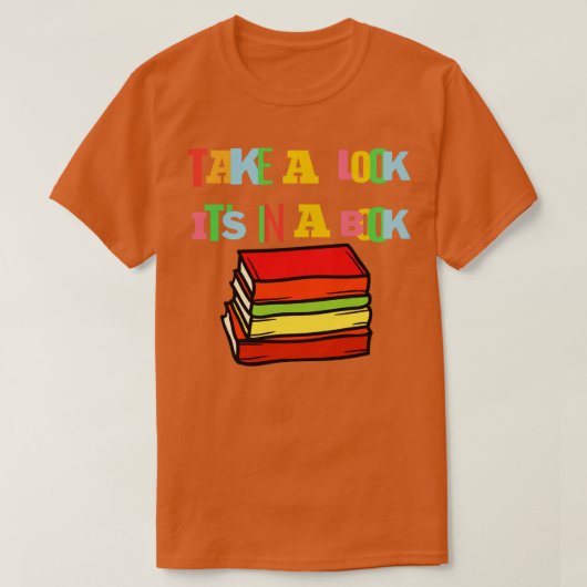 Kijk eens in een boek t-shirt (Design voorkant)