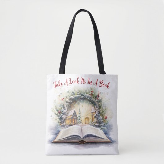 Kijk eens in een boek tote bag (Voorkant)