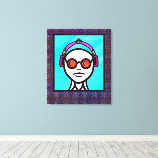 Kijk eens in kleuren canvas afdruk (Insitu (Houten vloer))