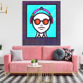 Kijk eens in kleuren canvas afdruk (Insitu (Woonkamer))