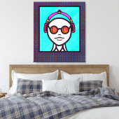 Kijk eens in kleuren canvas afdruk (Insitu (Slaapkamer))
