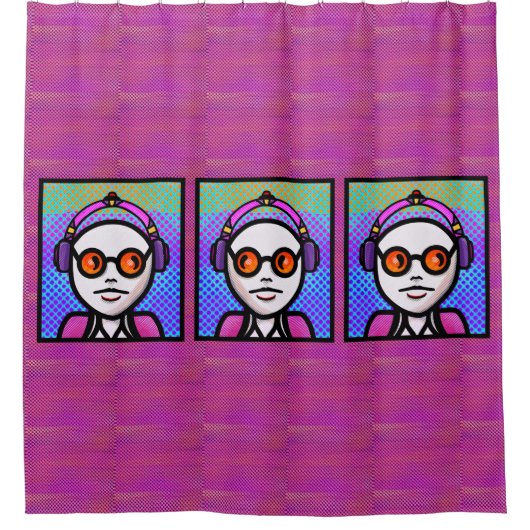 Kijk eens in kleuren douchegordijn (Voorkant)
