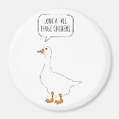 Kijk eens naar al die kippen grappige Honk Goose M Magneet (Voorkant)