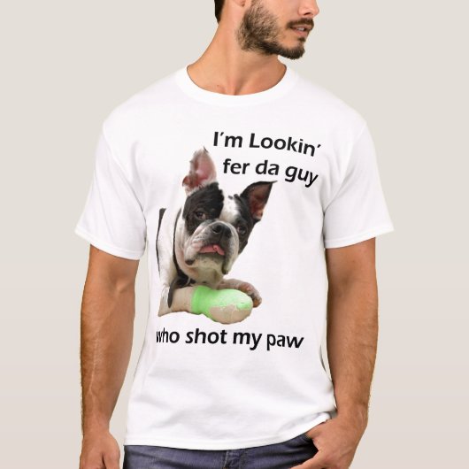 Kijk eens naar de man... die mijn paw heeft neerge t-shirt (Voorkant)