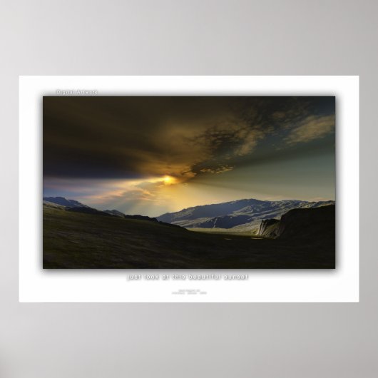 Kijk eens naar deze mooie zonsondergang poster (Voorkant)