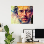 Kijk eens naar deze ogen van deze man op deze muur poster (Thuiskantoor)