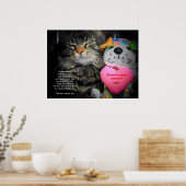 Kijk eens naar je hond. Kijk eens naar me. Poster (Keuken)