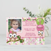 Kijk eens van Whoo's Turning OWL verjaardaguitnodi Kaart (Staand voorkant)