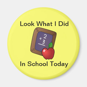 Kijk eens wat ik deed in schoolmagneet magneet