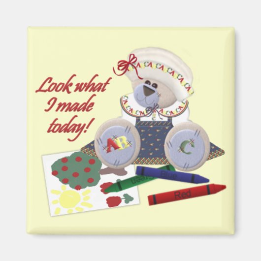 Kijk eens wat ik heb gemaakt vierkante magneet (Voorkant)