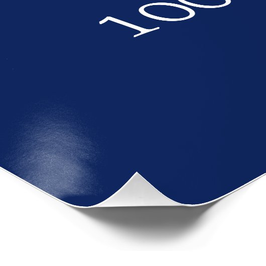 Kijk eens wie 100 is | Blauwe 100ste verjaardag Perfect Poster (Hoek)