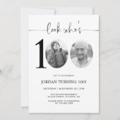 Kijk eens wie 100 is | Foto 100e verjaardag Uitnod Kaart (Voorkant)