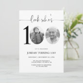 Kijk eens wie 100 is | Foto 100e verjaardag Uitnod Kaart (Staand voorkant)