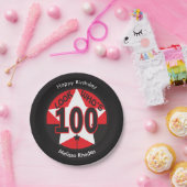 Kijk eens wie 100 jaar oud is | 100e verjaardag papieren bordje (Feest)