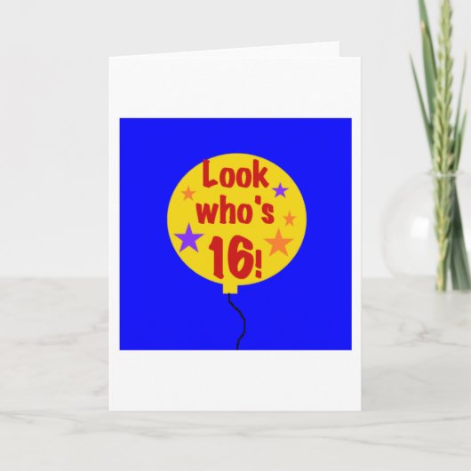 Kijk eens wie 16 is kaart (Voorkant)
