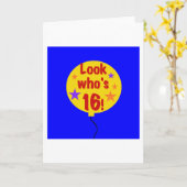 Kijk eens wie 16 is kaart (Gele Bloem)