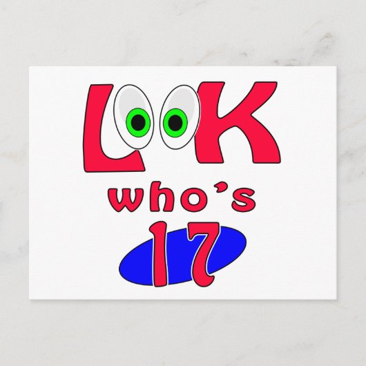Kijk eens wie 17 ? is briefkaart (Voorkant)