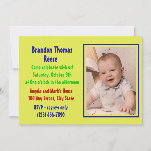 Kijk eens wie 1 jaar is / verjaardag kaart (Achterkant)