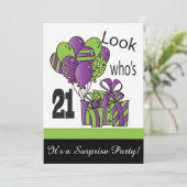 Kijk eens wie 21 is | 21e verjaardag kaart (Staand voorkant)