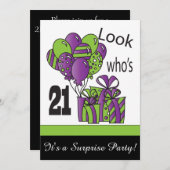 Kijk eens wie 21 is | 21e verjaardag kaart (Voorkant / Achterkant)