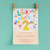 Kijk eens wie 2e verjaardag is kaart