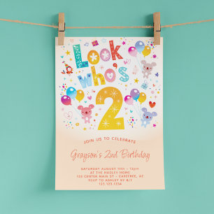 Kijk eens wie 2e verjaardag is kaart