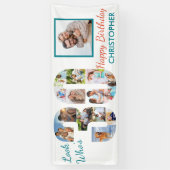 Kijk eens wie 30 foto-collage is op de 30ste verja spandoek (Verticaal)