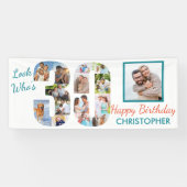 Kijk eens wie 30 foto-collage is op de 30ste verja spandoek (Horizontaal)