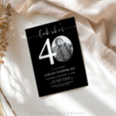 Kijk eens wie 40 is | Black 40th Birthday Uitnodig Kaart