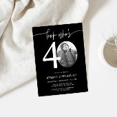 Kijk eens wie 40 is | Black 40th Birthday Uitnodig Kaart