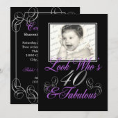 Kijk eens wie 40 is en geweldig kaart (Voorkant / Achterkant)