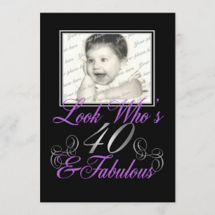 Kijk eens wie 40 is en geweldig kaart