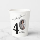 Kijk eens wie 40 is! Moderne foto 40e verjaardag Papieren Bekers (Voorkant)