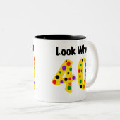 Kijk eens wie 40 is tweekleurige koffiemok (Voorkant rechts)