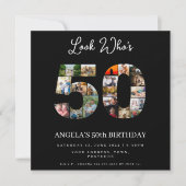 kijk eens wie 50 is gelukkige 50e verjaardag Fotoc Kaart (Voorkant)