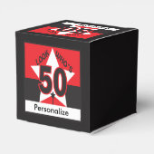 Kijk eens wie 50 jaar oud is | 50e verjaardag bedankdoosjes (Achterkant)