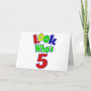 Kijk eens wie 5 is kaart