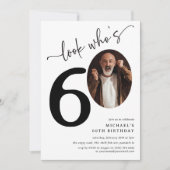 Kijk eens wie 60 is! Moderne foto 60e verjaardag Kaart (Voorkant)