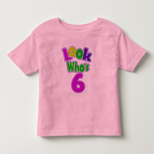 Kijk eens wie 6 is kinder shirts (Voorkant)