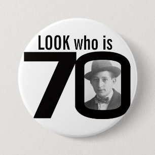 Kijk eens wie 70 foto's zwart-wit knoppen/badge is ronde button 7,6 cm