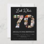 kijk eens wie 70 is Foto Collage verjaardagsfeestj Kaart (Voorkant)