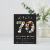 kijk eens wie 70 is Foto Collage verjaardagsfeestj Kaart (Staand voorkant)