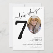 Kijk eens wie 70 is! Moderne foto 70e verjaardag Kaart (Voorkant)