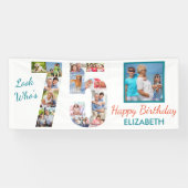 Kijk eens wie 75 Foto Collage 75th Birthday Party  Spandoek (Horizontaal)
